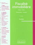 Couverture du livre « Fiscalite immobiliere » de Yves Blaise et Louis Broet aux éditions Delmas