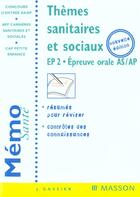 Couverture du livre « Themes sanitaires et sociaux ; 2e edition 2001 » de Gassier aux éditions Elsevier-masson