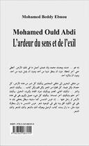 Couverture du livre « Mohamed Ould Abdi (En Arabe) L'Ardeur Du Sens Et De L'Exil » de Ebnou Mohamed Beddy aux éditions L'harmattan