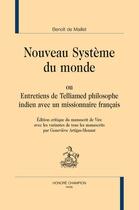 Couverture du livre « Nouveau systeme du monde » de Benoit De Maillet aux éditions Honore Champion