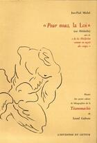 Couverture du livre « Pour nous, la loi (sur Holderlin) » de Jean-Paul Michel aux éditions William Blake & Co