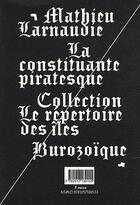 Couverture du livre « La constituante piratesque » de Larnaudie Mathieu aux éditions Burozoique