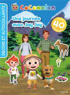 Couverture du livre « Cocomelon - decors et autocollants - une journee avec jay jay » de  aux éditions Hachette Jeunesse