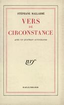 Couverture du livre « Vers de circonstance » de Stephane Mallarme aux éditions Gallimard