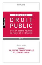 Couverture du livre « Revue du droit public et science politique en france et a l etranger n4-2018 » de  aux éditions Lgdj