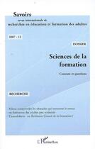 Couverture du livre « Sciences de la formation : constats et questions » de Aubret/Lietard aux éditions Editions L'harmattan