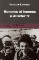 Couverture du livre « Hommes et femmes a auschwitz » de Hermann Langbein aux éditions Tallandier