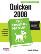 Couverture du livre « Quicken 2008: The Missing Manual » de Bonnie Biafore aux éditions O'reilly Media