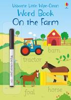 Couverture du livre « On the farm ; little wipe-clean word books » de Felicity Brooks et Marta Cabrol aux éditions Usborne