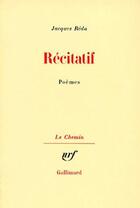 Couverture du livre « Récitatif » de Jacques Réda aux éditions Gallimard