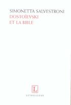 Couverture du livre « Dostoievski et la bible » de Simonetta Salvestroni aux éditions Lethielleux