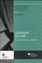 Couverture du livre « Leadership scolaire » de Marzano/Waters/ aux éditions Pu De Quebec