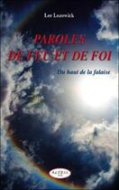 Couverture du livre « Paroles de feu et de foi ; du haut de la falaise » de Lee Lozowick aux éditions Altess