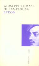 Couverture du livre « Byron » de Tomasi Di Lampedusa/ aux éditions Allia