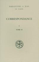 Couverture du livre « Sc 427 correspondance i, 2 » de Barsanuphe aux éditions Cerf