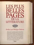 Couverture du livre « Les plus belles pages de la littérature » de  aux éditions Prat