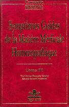 Couverture du livre « Symptomes guides homeopathie t3 » de Hering Constantin aux éditions Roger Jollois