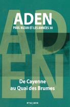 Couverture du livre « Revue aden n16 » de  aux éditions Encrage