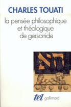 Couverture du livre « La pensée philosophique et théologique de gersonnide » de Charles Touati aux éditions Gallimard (patrimoine Numerise)