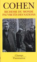 Couverture du livre « Richesse du monde, pauvretes des nations » de Daniel Cohen aux éditions Flammarion