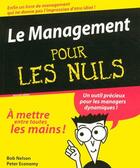 Couverture du livre « Le management pour les nuls (2e édition) » de Bob Nelson et Peter Economy aux éditions Pour Les Nuls