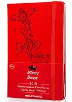 Couverture du livre « Agenda 2015 Mickey semainier carnet grand format rigide roug » de Moleskine aux éditions Moleskine