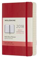 Couverture du livre « Agenda 2018 journalier poche souple rouge » de Moleskine aux éditions Moleskine Papet