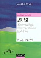 Couverture du livre « Exercices corriges d'analyse t.2 ; pcsi ptsi 1e annee » de Jean-Marie Monier aux éditions Dunod