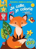 Couverture du livre « Gommettes, Stickers Et Coloriages - Je Colle, Je Colorie - Les Bebes Animaux » de  aux éditions Hemma