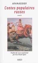 Couverture du livre « Contes populaires russes Tome 2 (2e édition) » de Afanassiev aux éditions Imago