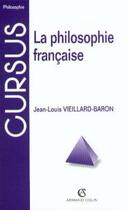 Couverture du livre « La philosophie francaise » de Baron et Vieillard aux éditions Armand Colin