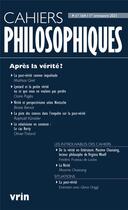 Couverture du livre « Apres la verite? » de Origgi/Chastaing aux éditions Vrin