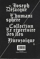 Couverture du livre « Le repertoire des îles ; l'humanisphère » de Dejacque aux éditions Burozoique