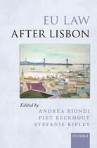 Couverture du livre « EU Law after Lisbon » de Andrea Biondi aux éditions Oup Oxford