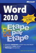 Couverture du livre « Word 2010 » de Joan Preppernau et Joyce Cox aux éditions Microsoft Press