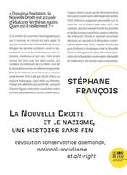 Couverture du livre « La nouvelle droite et le nazisme, une histoire sans fin » de Stephane Francois aux éditions Bord De L'eau