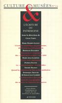 Couverture du livre « L'écriture du patrimoine » de  aux éditions Actes Sud