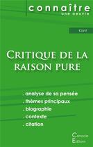 Couverture du livre « Fiche de lecture critique de la raison pure de Kant » de  aux éditions Editions Du Cenacle