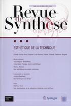 Couverture du livre « Revue De Synthese T.133 ; 4 ; Esthetique De La Technique » de  aux éditions Springer