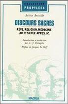 Couverture du livre « Discours sacrés » de Aristide aux éditions Macula