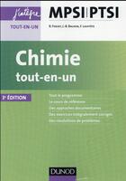 Couverture du livre « Chimie tout-en-un MPSI-PTSI (3e édition) » de Bruno Fosset et Jean-Bernard Baudin et Frederic Lahitete aux éditions Dunod