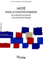 Couverture du livre « Laïcité dans la fonction publique ; de la définition du principe à son application pratique » de  aux éditions Documentation Francaise