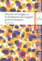 Couverture du livre « Discours sur l'origine et les fondements de l'inégalité parmi les hommes » de Jean-Jacques Rousseau aux éditions Hatier