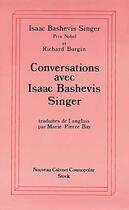 Couverture du livre « Conversations avec isaac bashevis singer » de Isaac Bashevis Singer et Richard Burgin aux éditions Stock