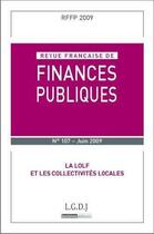 Couverture du livre « La LOLF et les collectivités locales » de  aux éditions Lgdj