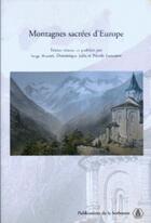 Couverture du livre « Montagnes sacrées d'Europe » de Brunet/Julia aux éditions Editions De La Sorbonne