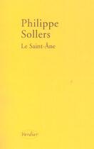 Couverture du livre « Le saint-âne » de Philippe Sollers aux éditions Verdier