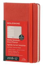 Couverture du livre « Agenda 18 mois semainier 2016-17 poche orange couverture rigide » de  aux éditions Moleskine