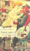 Couverture du livre « Ainsi soit-il ; Claquemur » de Raphael Maurice aux éditions La Musardine