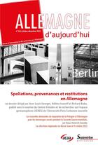 Couverture du livre « Spoliations, provenances et restitutions en allemagne - allemagne d'aujourd'hui, n 242/ octobre-dec » de Georget/Ivanoff/Kuba aux éditions Pu Du Septentrion